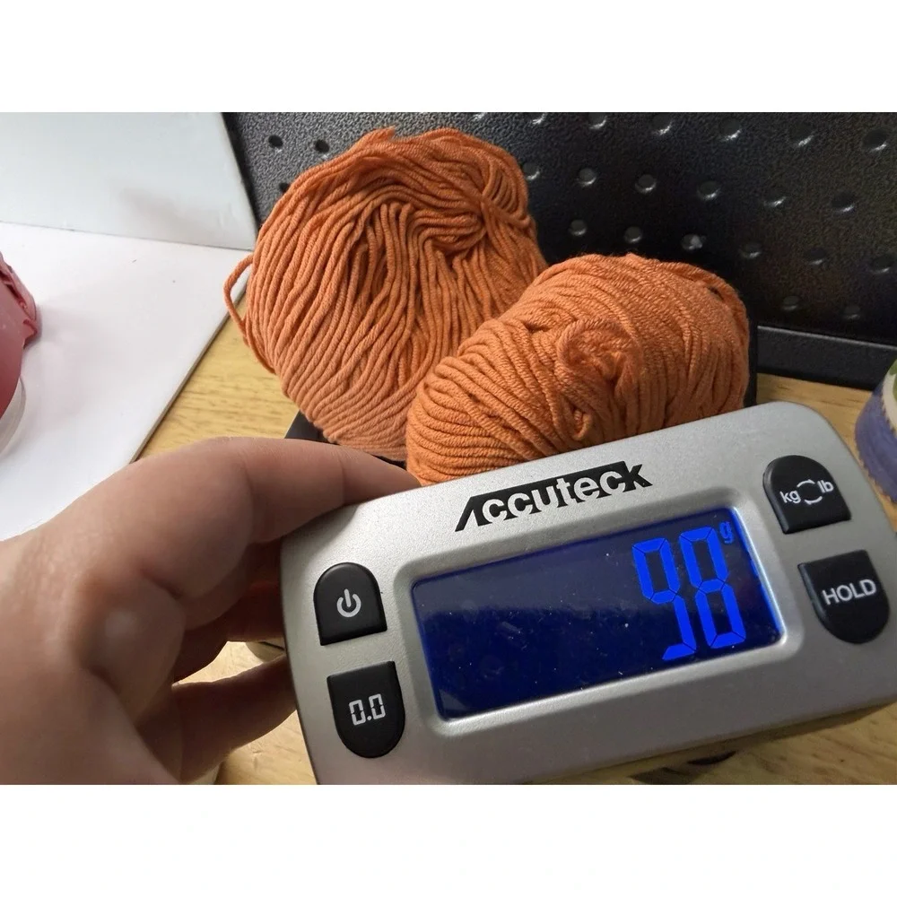 Austermann Yarn Lot Of 8 Balls Orange‎ Cotton Dralon Mix Made Germany